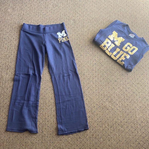 NWOT PINK 'U of M' Sweats Set - size sm & med - Picture 2 of 13